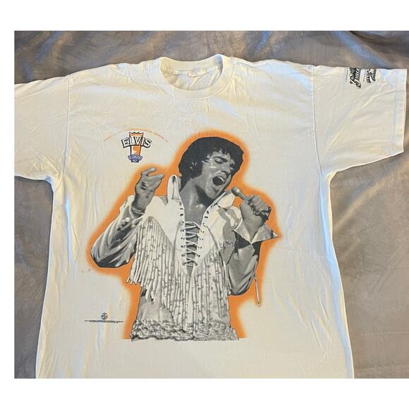 Vintage ELVIS PRESLEY 1997 T-Shirt Cronies White XL graceland hollywood casino - Picture 1 of 15
